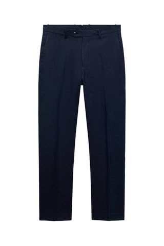 Pantalon costume Amalfi 100 % lin slim-fit - Bleu marine