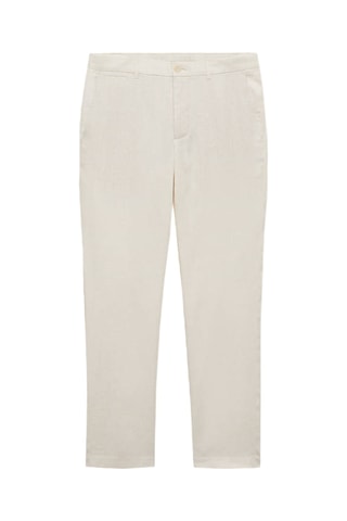 Pantalon 100 % lin slim fit - Blanc