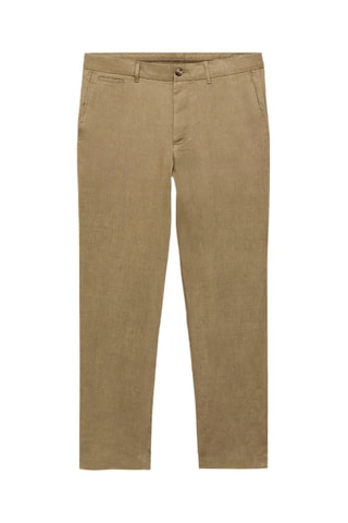 Pantalon 100 % lin slim fit - Kaki