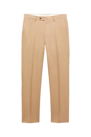 Pantalon costume Amalfi 100 % lin slim-fit - Beige