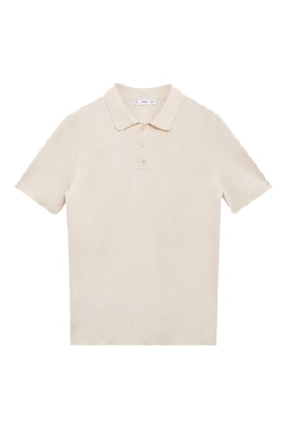 Polo maille fine coton - Blanc