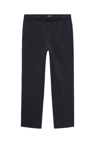 Jogging coton taille élastique - Bleu marine