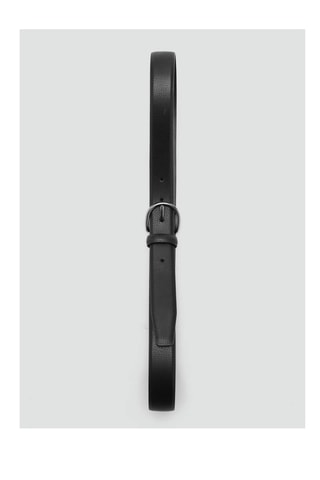 Ceinture cuir grainé - Noir