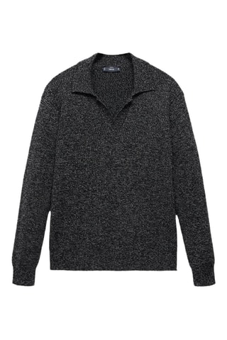 Pull polo 100 % coton - Gris foncé
