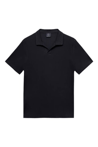 Polo coton piqué - Bleu foncé