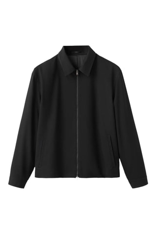 Straight-fit jacket with pockets - Noir