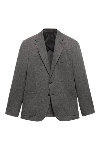 Veste slim fit microstructure - Gris