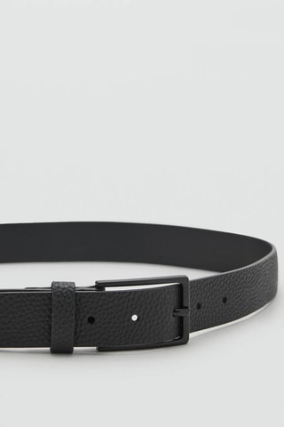 Ceinture cuir grainé - Noir