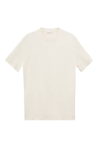 T-shirt maille fine coton - Blanc