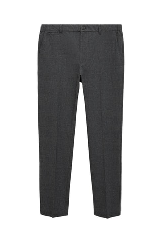 Pantalon flanelle imprimé prince-de-galles - Gris