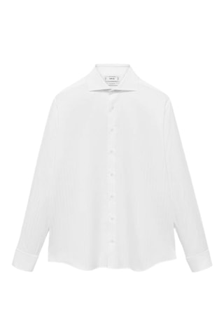 Chemise costume slim fit 100 % coton - Blanc