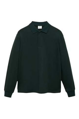 Sweat-shirt polo 100 % coton - Vert