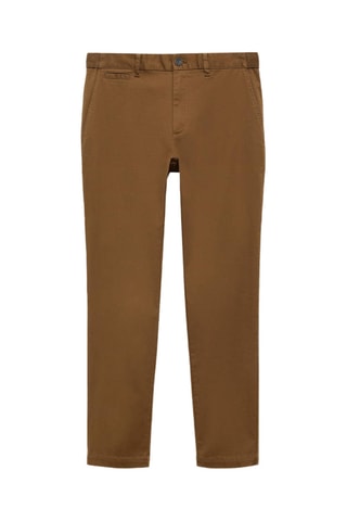 Pantalon Prato chino cropped tapered - Marron