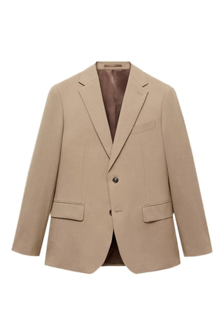 Veste costume Turin 100 % laine vierge - Beige