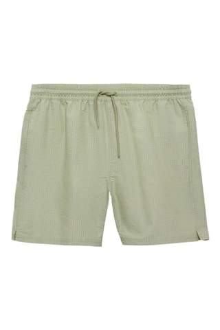 Maillot de bain effet seersucker - Vert clair