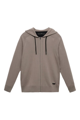 Sweat à zip thermorégulateur - Marron