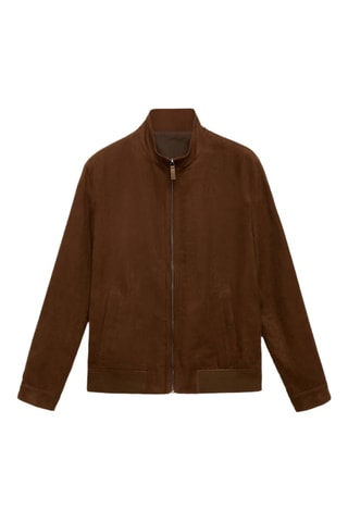Blouson simili-cuir daim - Marron foncé
