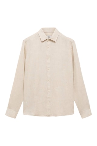 Chemise 100 % lin - Beige