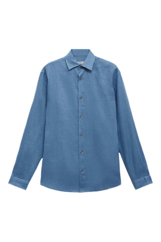 Chemise 100 % lin - Bleu