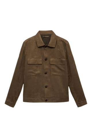 Surchemise simili-cuir daim - Vert