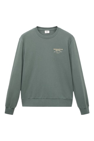 Sweat-shirt coton imprimé - Vert
