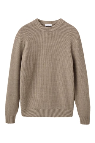 Pull-over maille structure - Marron