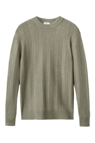 Pull-over structure chevrons - Vert clair