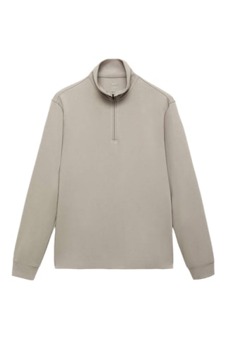 Sweat technique zip regular fit - Gris clair