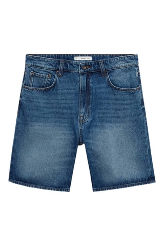 Bermuda en jean regular-fit - Bleu marine
