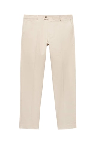 Pantalon coton regular-fit - Écru
