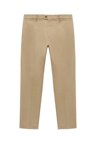 Pantalon coton regular-fit - Beige