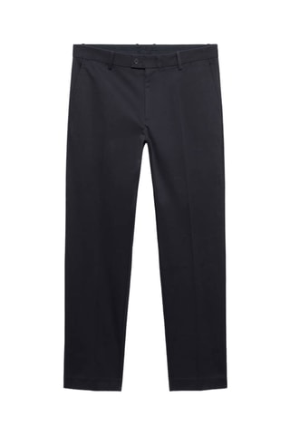 Pantalon coton regular-fit - Bleu marine