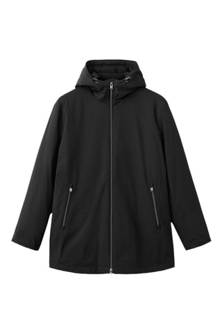 Parka capuche résistante à l’eau - Noir