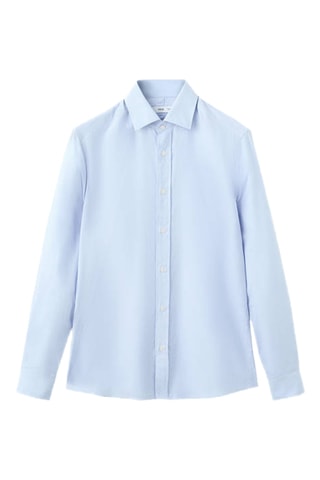 Chemise 100 % coton flanelle regular-fit - Bleu