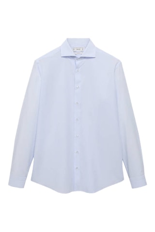 Chemise costume slim fit milleraies - Bleu