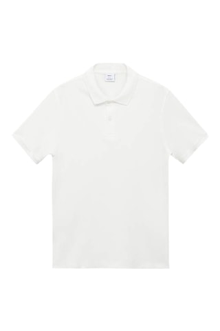 Polo regular-fit piqué coton - Blanc