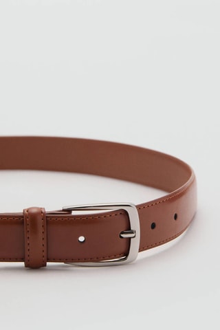 Ceinture cuir nappa - Marron foncé