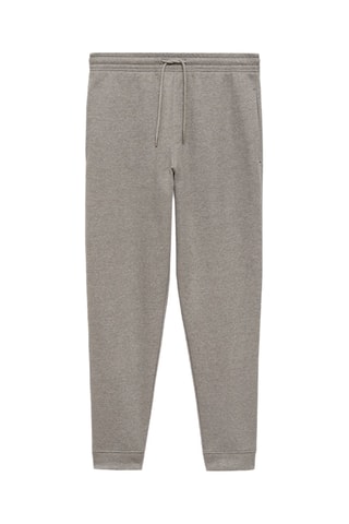 Jogging taille élastique cardé - Gris