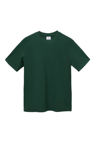T-shirt texture regular-fit - Vert foncé