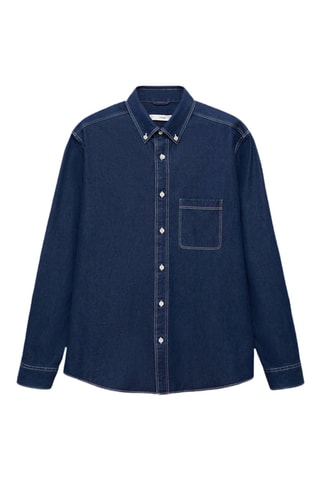 Chemise en jean 100 % coton - Bleu marine