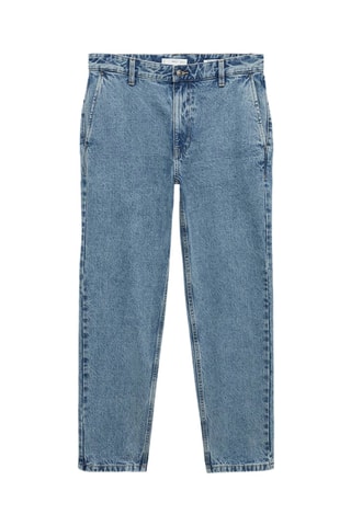 Jean effet usé straight-fit - Bleu