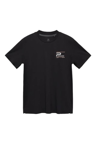 T-shirt slim-fit imprimé COOLMAX® - Noir
