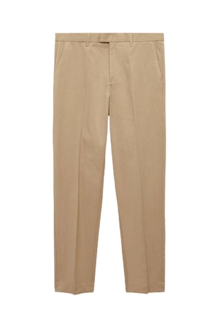 Pantalon coton regular-fit - Beige