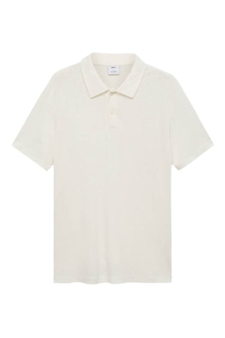 Polo lin slim-fit - Blanc
