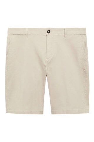 Bermuda slim-fit chino coton - Beige