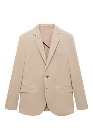 Veste Verner slim-fit en coton - Beige
