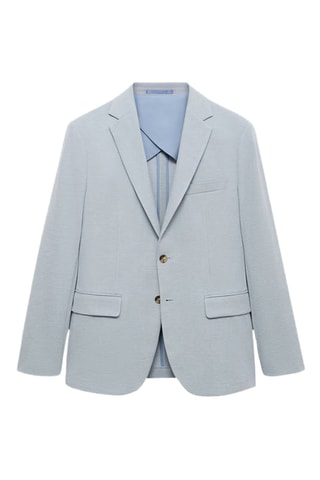 Veste Verner slim-fit en coton - Bleu