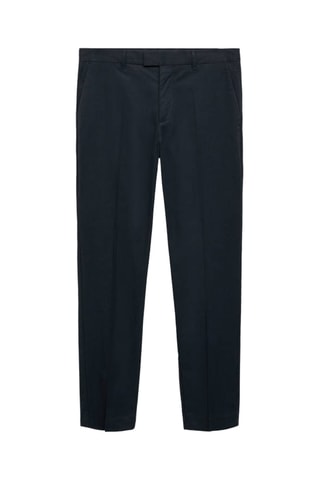 Pantalon coton regular-fit - Bleu marine