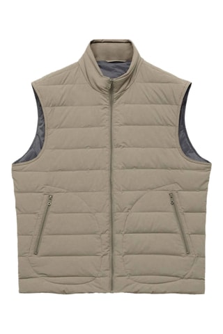 Gilet matelassé rembourrage duvet et plumes - Marron