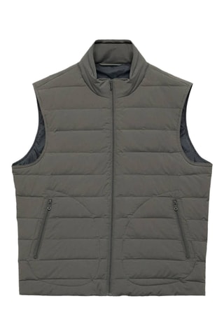 Gilet matelassé rembourrage duvet et plumes - Gris